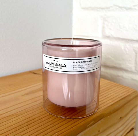 11oz Black Raspberry in double wall Violet Glass