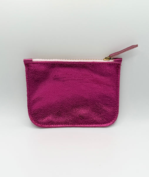 Metallic hot pink coin purse