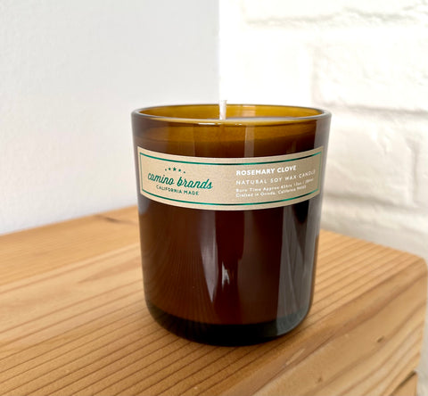 13 oz Rosemary Clove in Amber glass