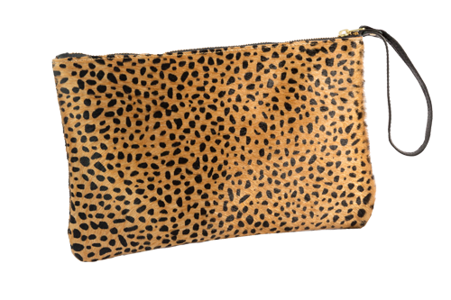 Clare V. Simple Leopard Print Suede Tote in Brown