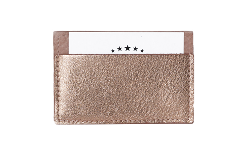 Card Holder - Metallic Rose Gold