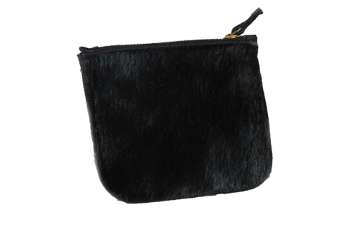 Coin Purse - Hair on Hide - Black