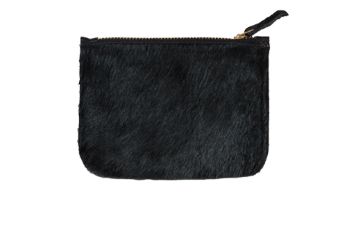 Coin Purse - Hair on Hide - Black