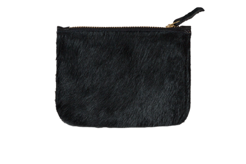 Coin Purse - Hair on Hide - Black