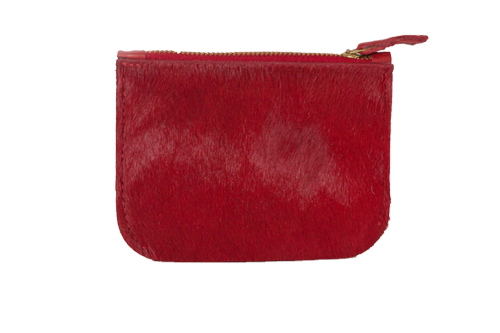 Coin Purse - Hair on Hide - Red