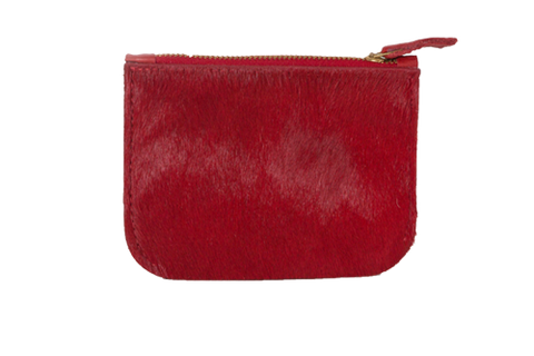 Coin Purse - Hair on Hide - Red