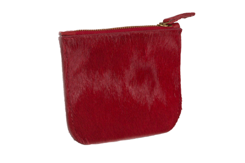 Coin Purse - Hair on Hide - Red