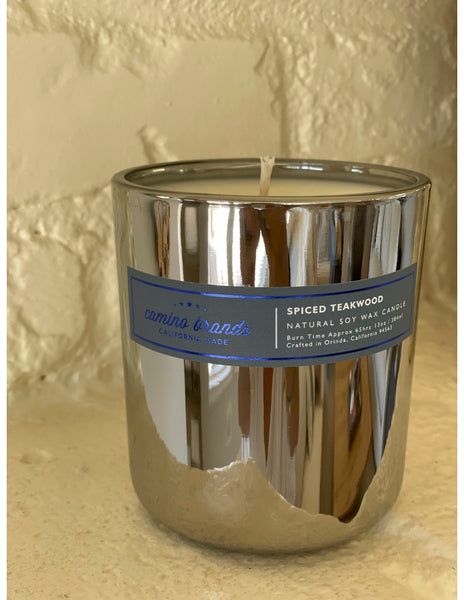 13 oz Spiced Teakwood in Gunmetal Glass